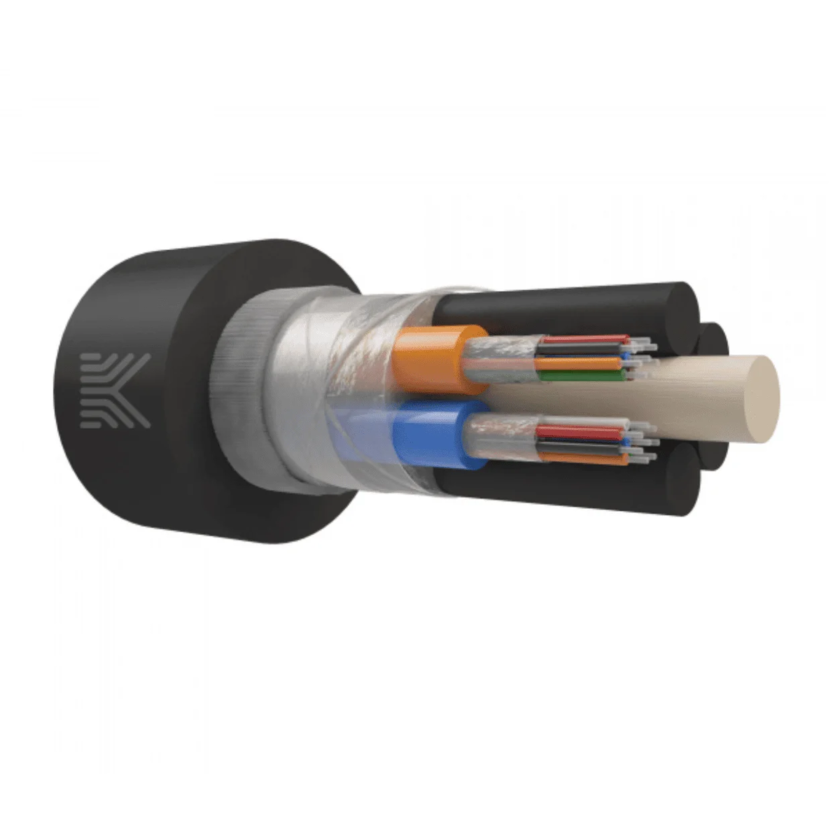 Самонесущий оптический кабель 8 волокон, многомодульный, армированный, G.652.D, 6 кН